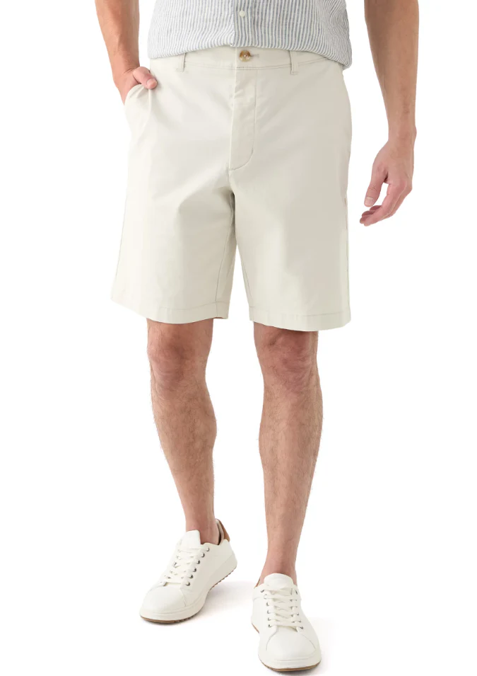 IZOD Mens Saltwater Flat Front Twill 9.5" Inseam Shorts - Image 4