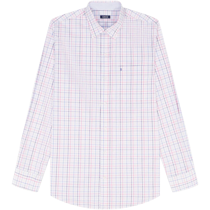 IZOD Mens Performance Comfort Long Sleeve Woven Shirt