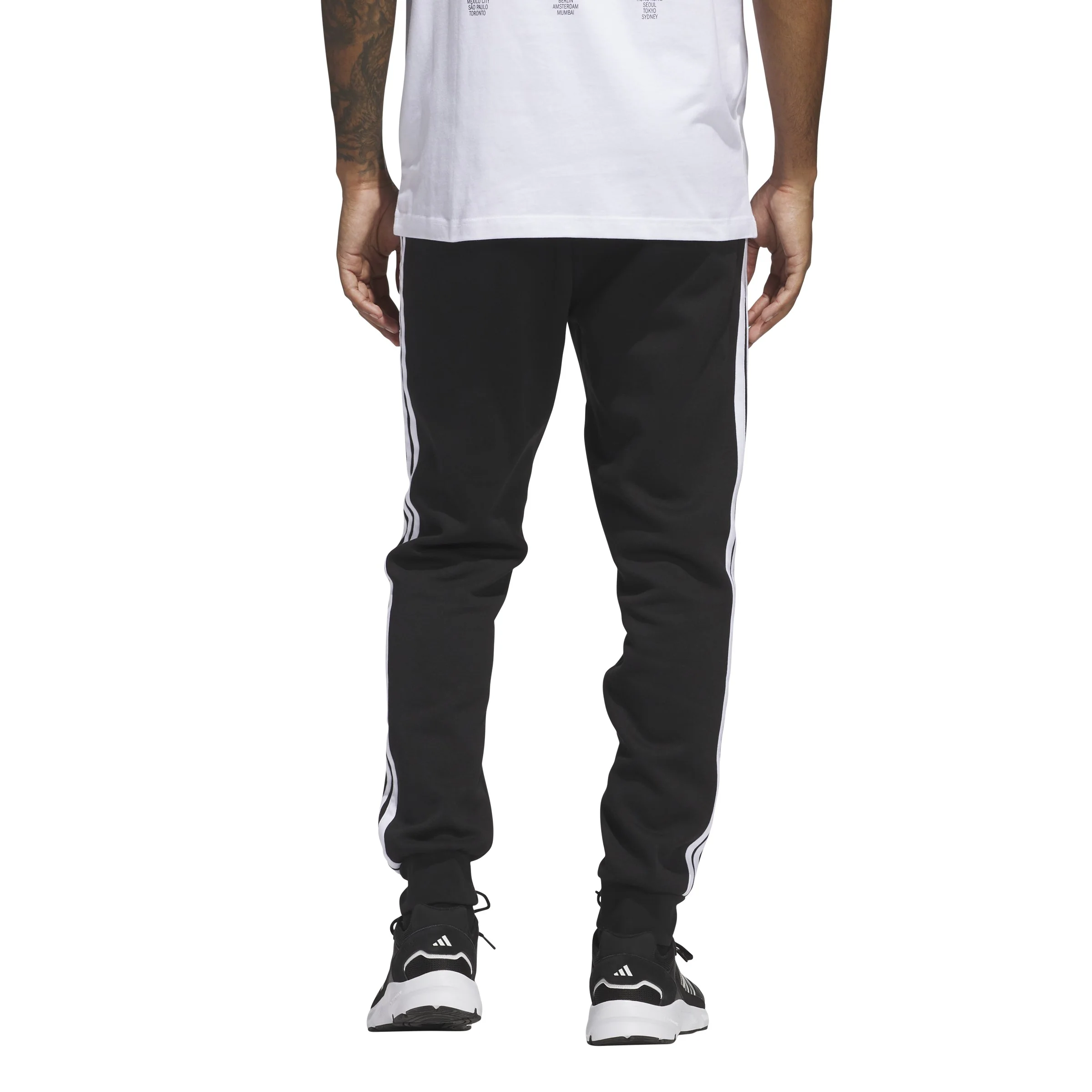 adidas Mens Essentials Stripe Jogger Pants - Image 3
