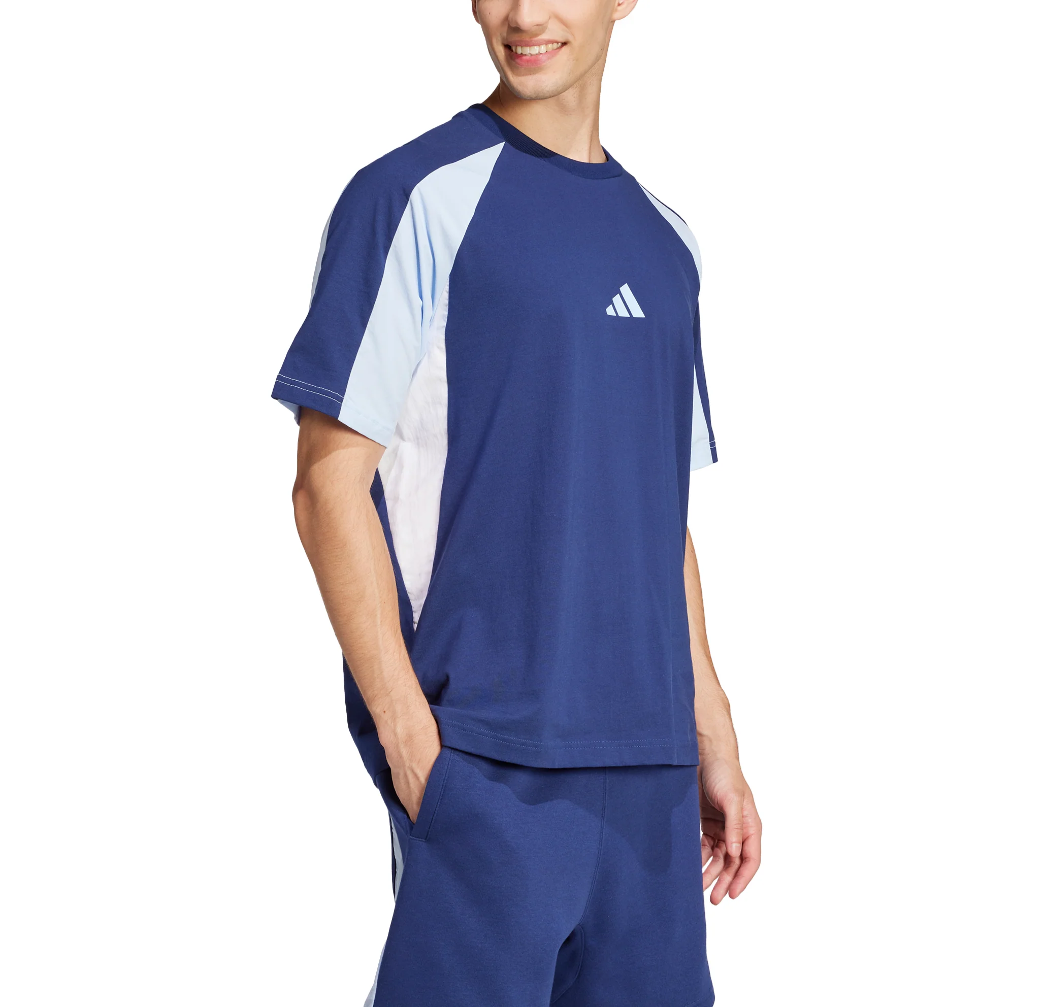 adidas Mens Seasonal Essentials Colorblock Short Sleeve T-Shirt - Image 4