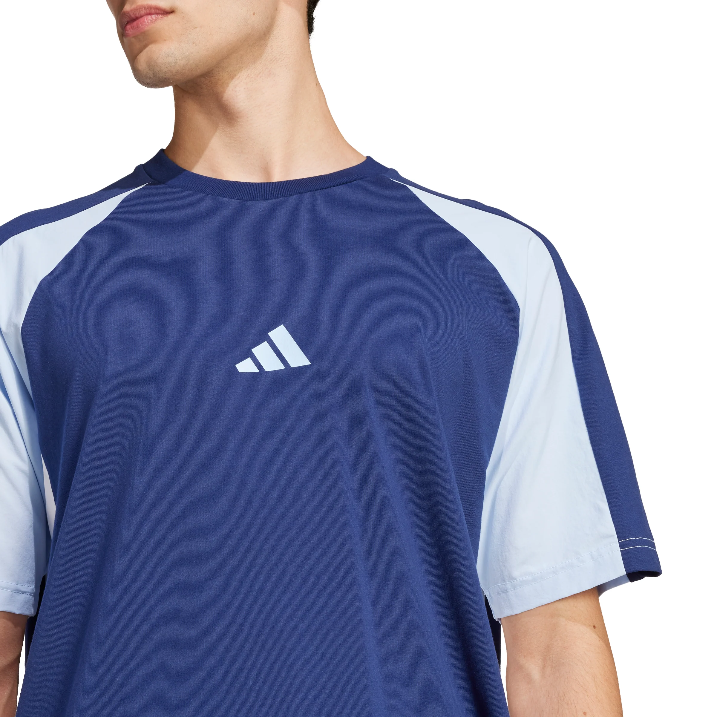 adidas Mens Seasonal Essentials Colorblock Short Sleeve T-Shirt - Image 5