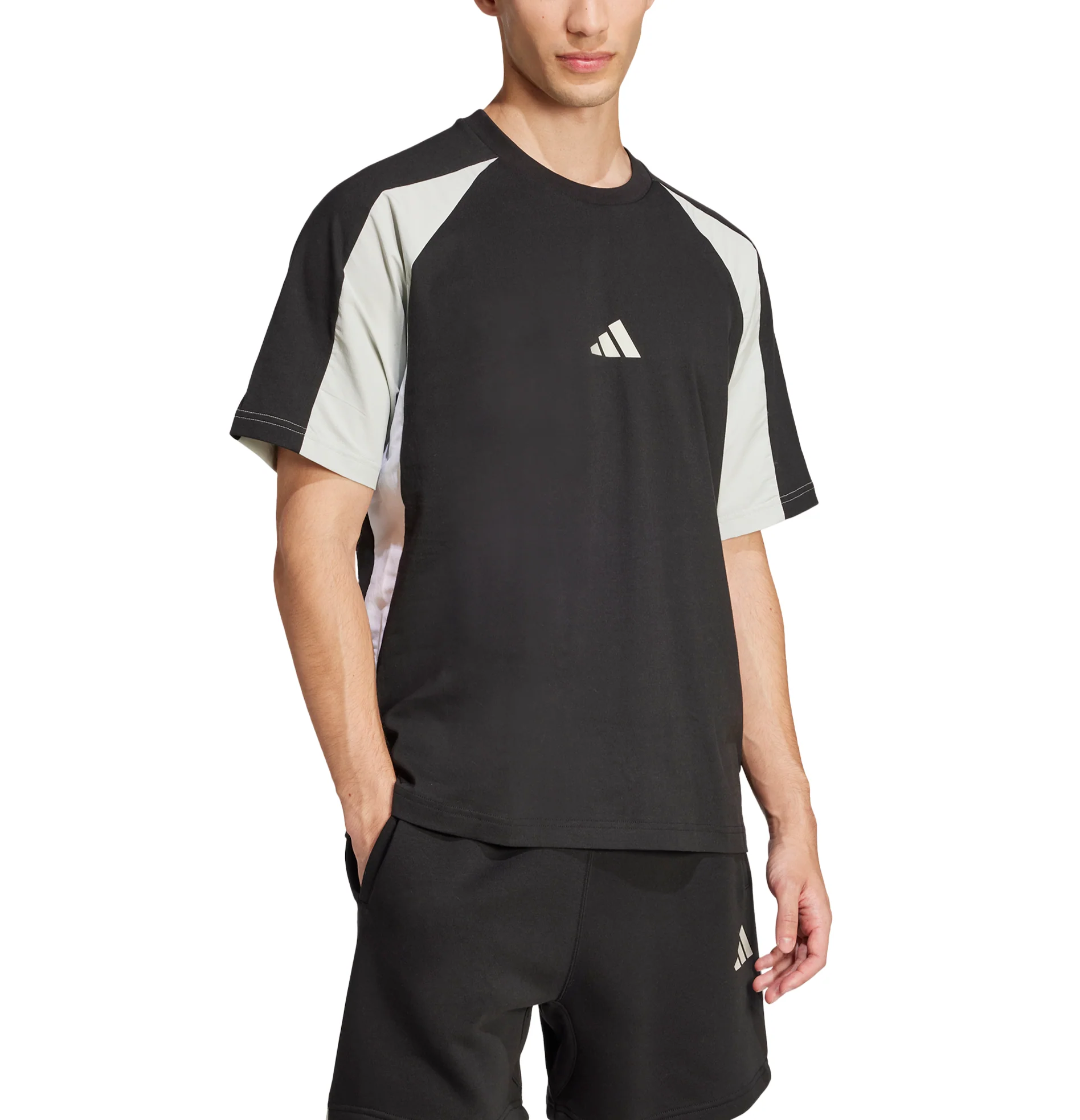 adidas Mens Seasonal Essentials Colorblock Short Sleeve T-Shirt - Image 4