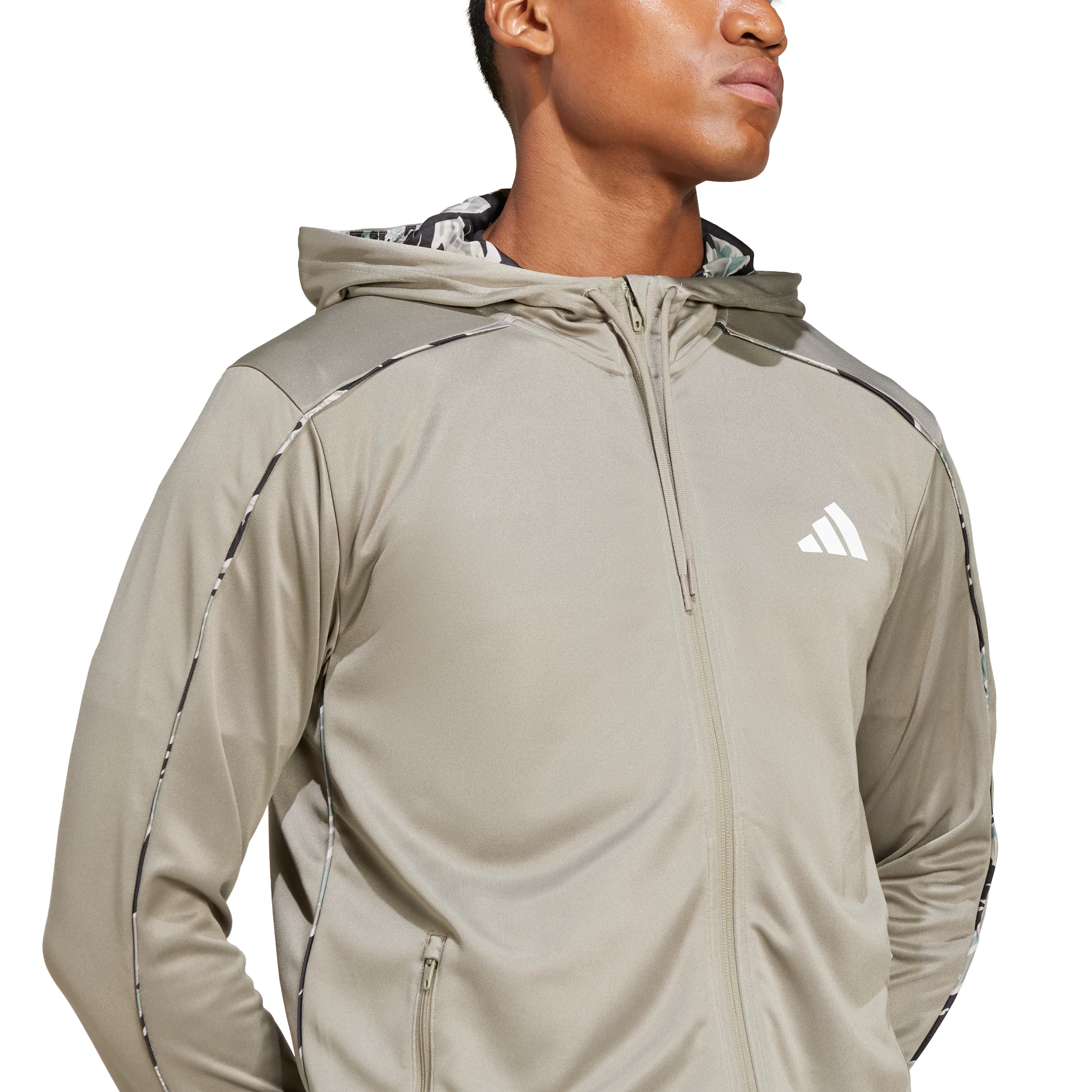 adidas Mens Train Essentials Camo Full Zip Jacket - Image 4