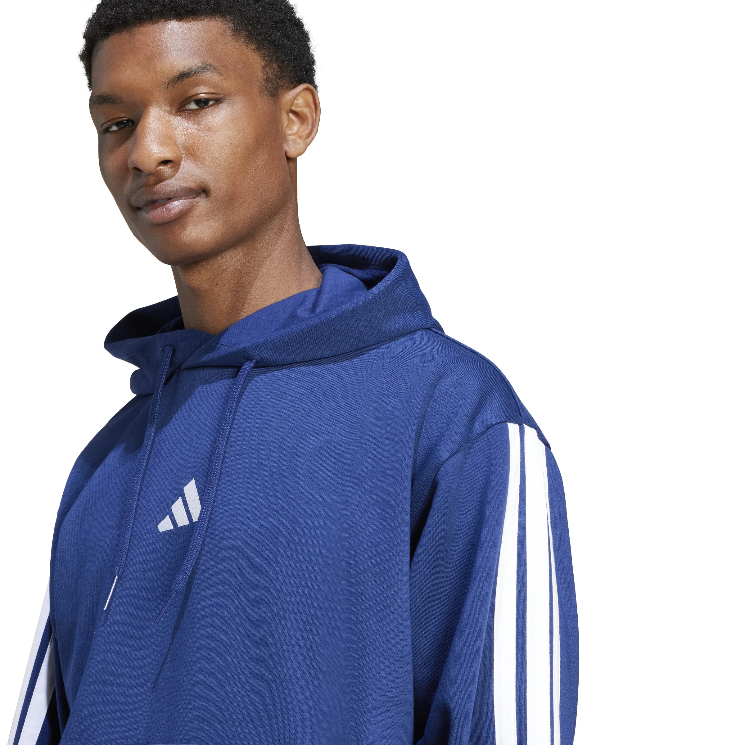 adidas Mens Essentials 3-Stripe Pullover Hoodie - Image 4