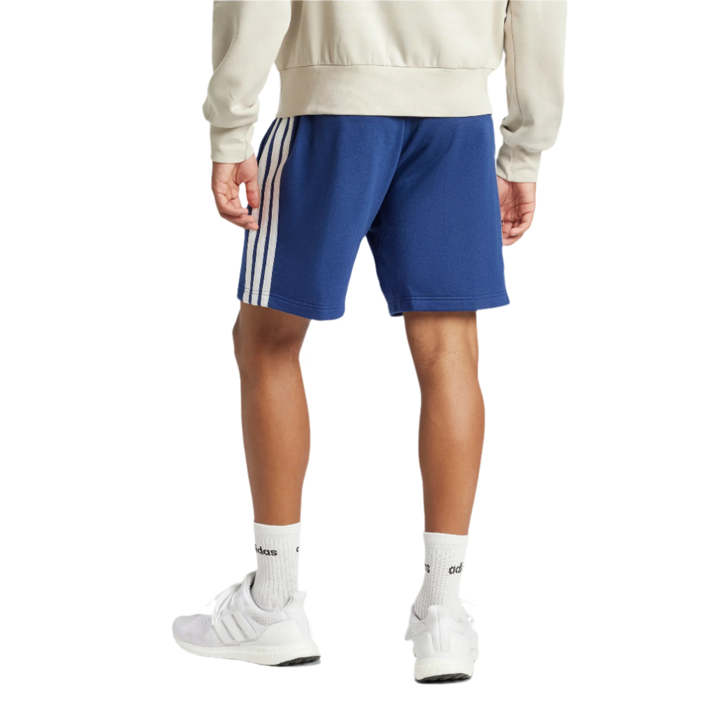 adidas Mens Essential 3-Stripes French Terry Shorts - Image 3