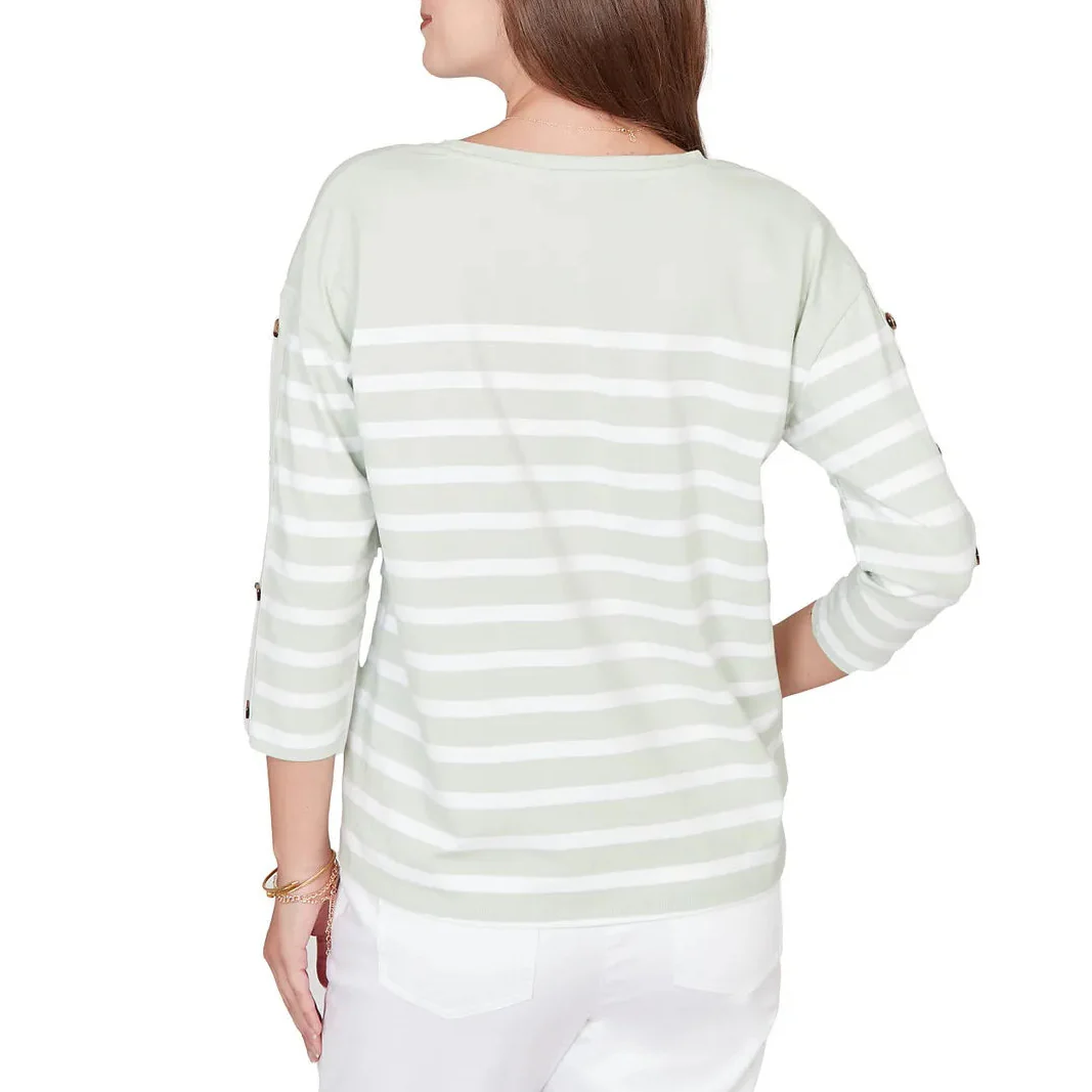 Ruby Rd. Womens Yarn Dyed Stripe Knit Top - Image 2
