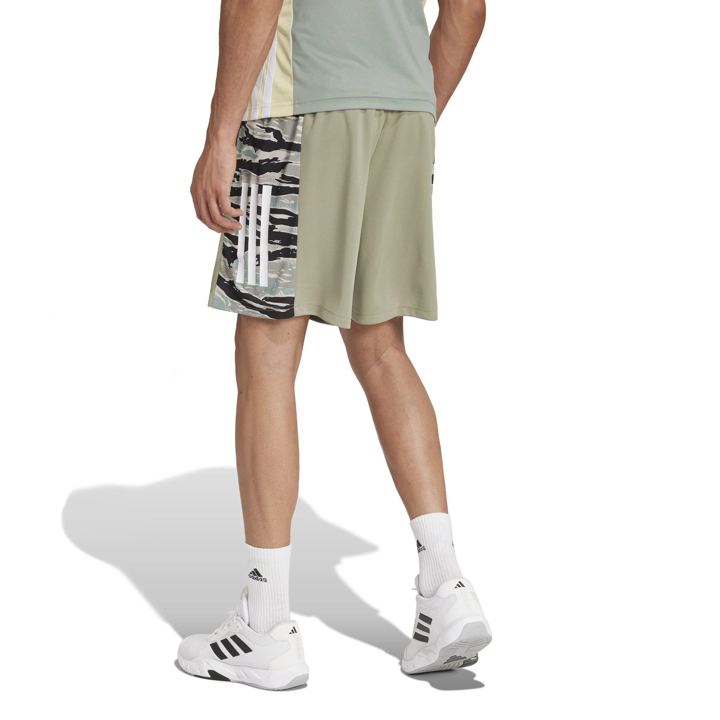 adidas Mens Train Essentials Camo 3-Stripes Shorts - Image 3