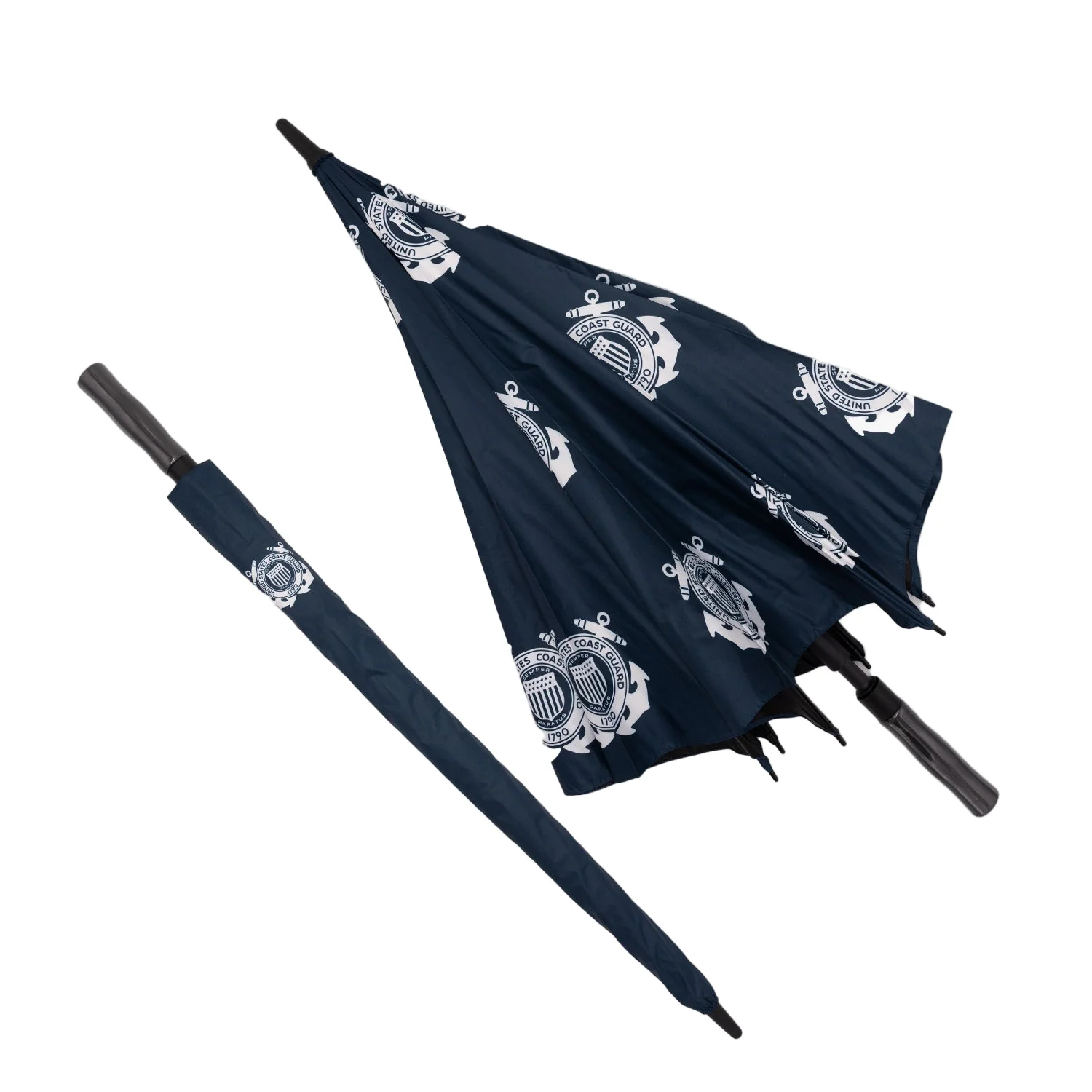 Just Mystic USCG Logo Golf Umbrella - Image 3