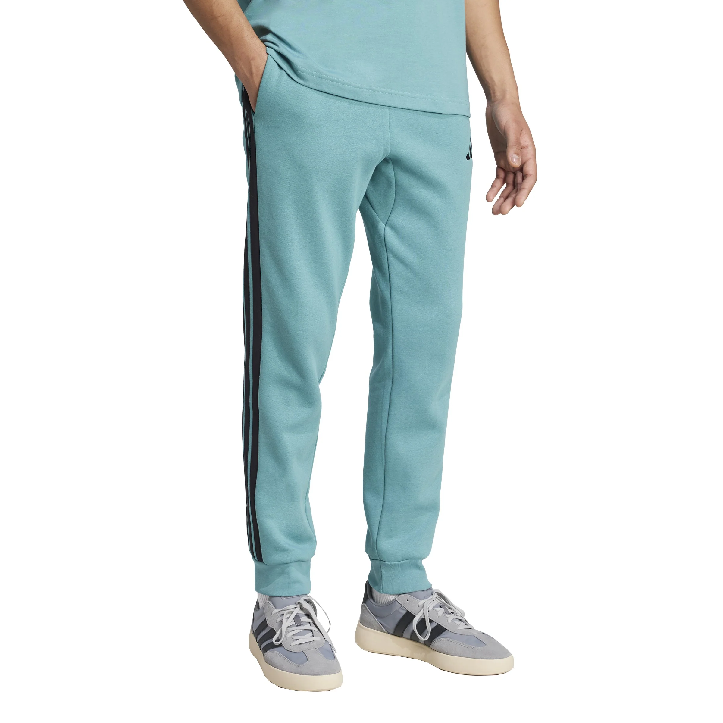 adidas Mens Essentials Stripe Jogger Pants - Image 4