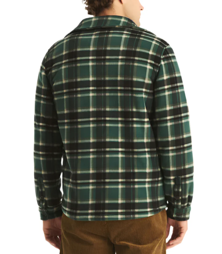 Nautica Mens Plaid Faux Shearling Long Sleeve Shirt - Image 2