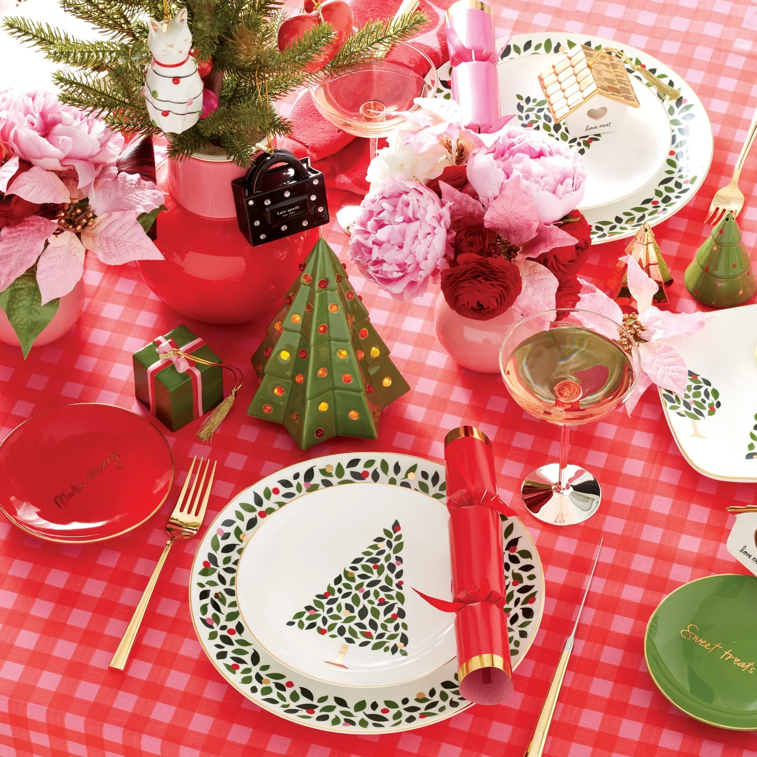 Kate Spade Be Jolly Signature Shopping Bag Ornament - Image 3