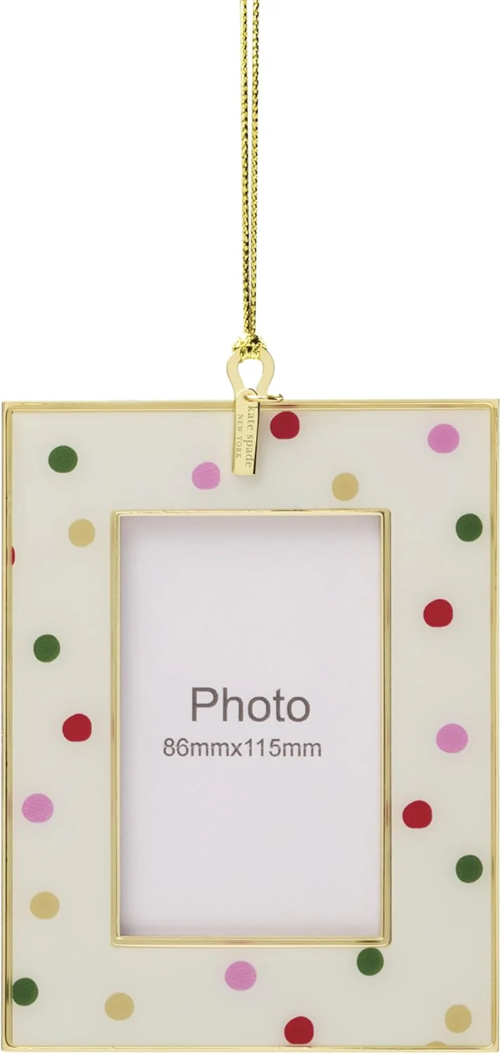 Kate Spade Be Jolly Mini Frame Dots Ornament