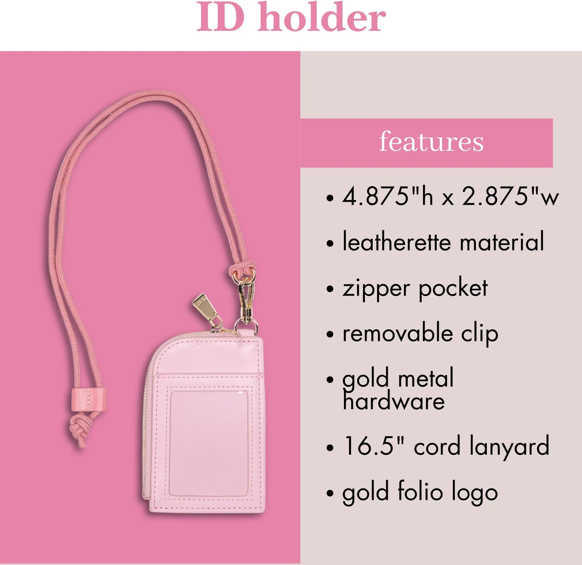 Kate Spade Pink Zip ID Holder - Image 2