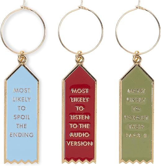 Kate Spade Book Club Wine Charm Set - Image 4