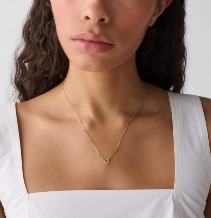 Kate Spade You're A Gem Pave Horseshoe Pendant Necklace - Image 3