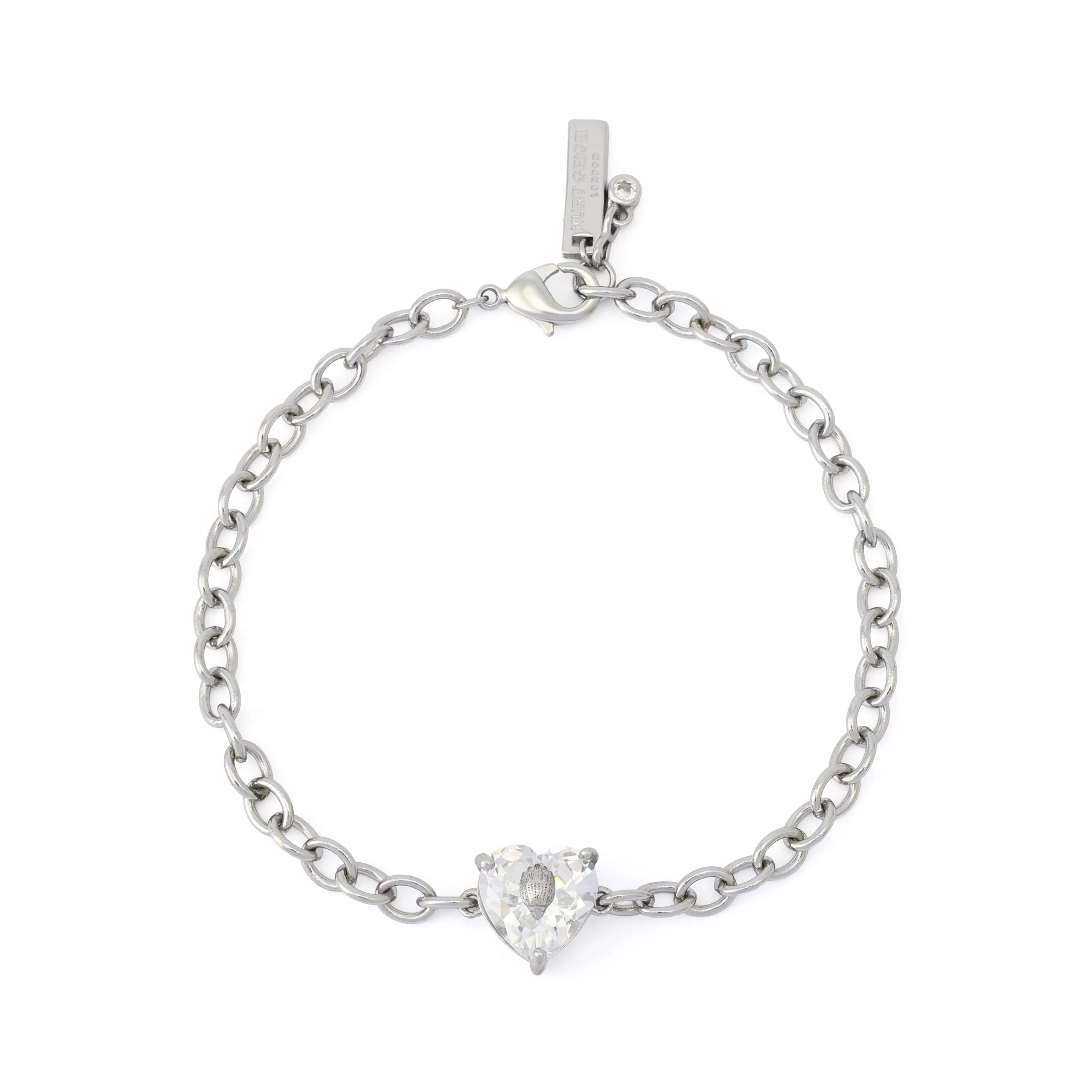 Kurt Geiger Crystal Heart Flex Bracelet
