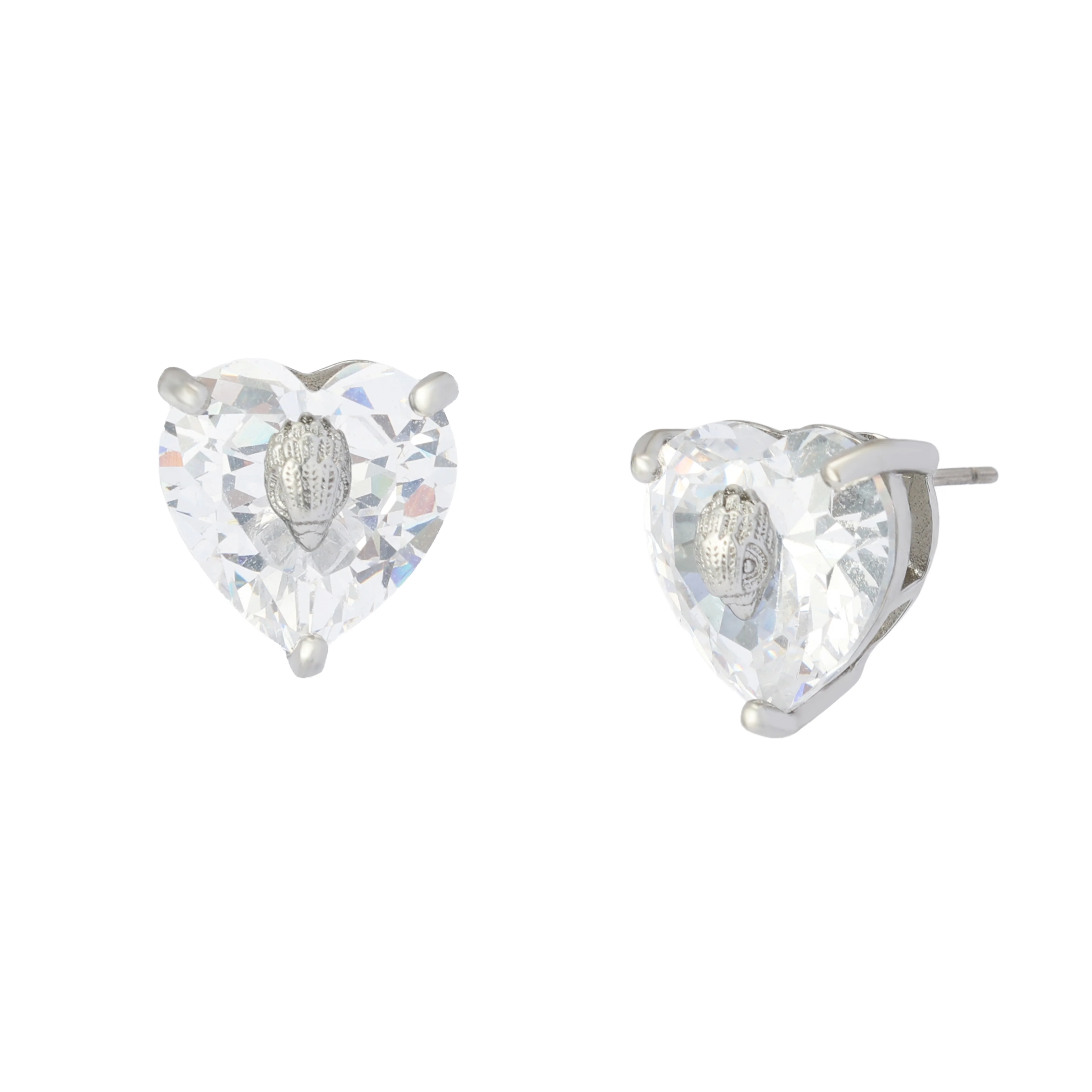 Kurt Geiger Crystal Heart Stud Earrings