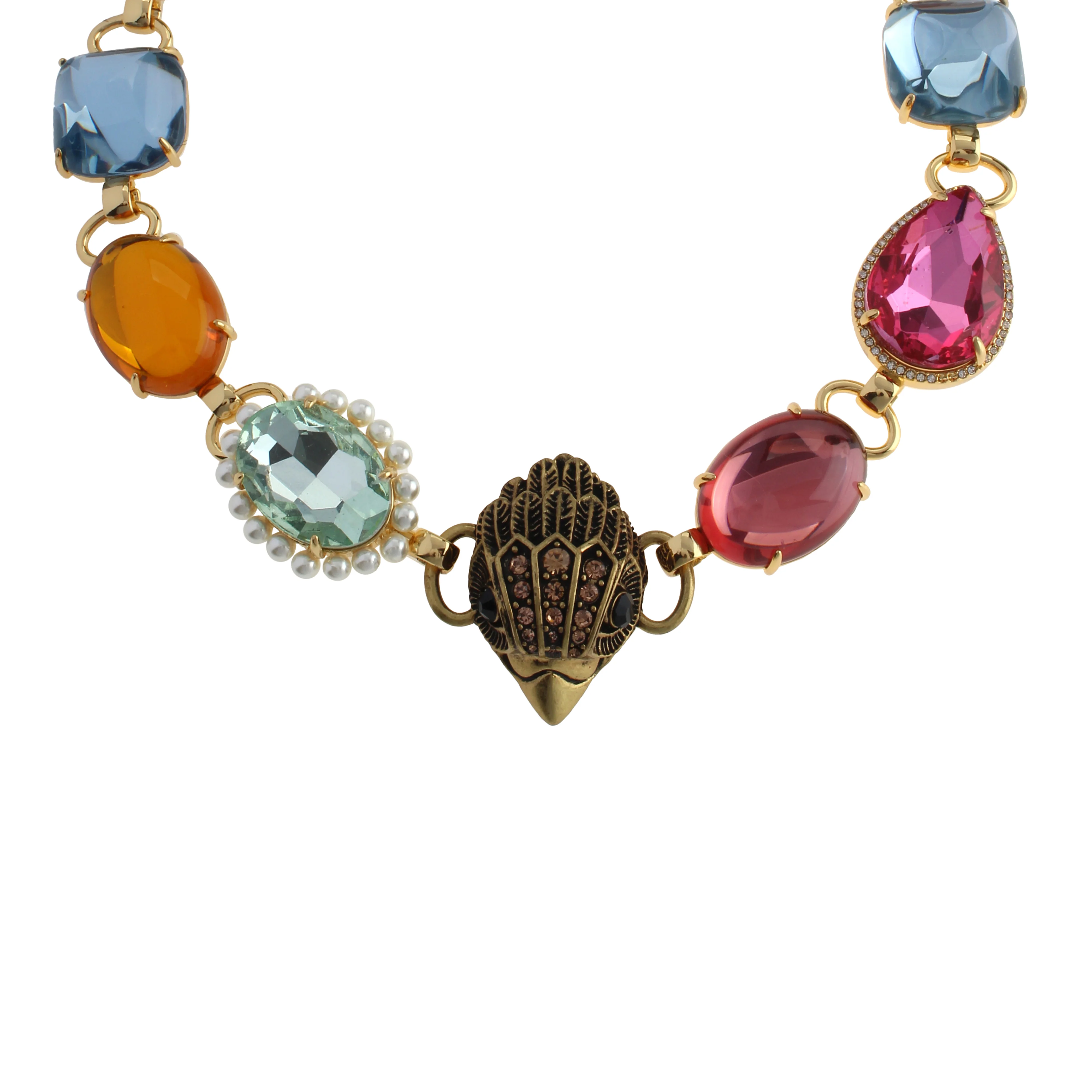 Kurt Geiger Signature Eagle Candy Gemstone Collar Necklace - Image 2