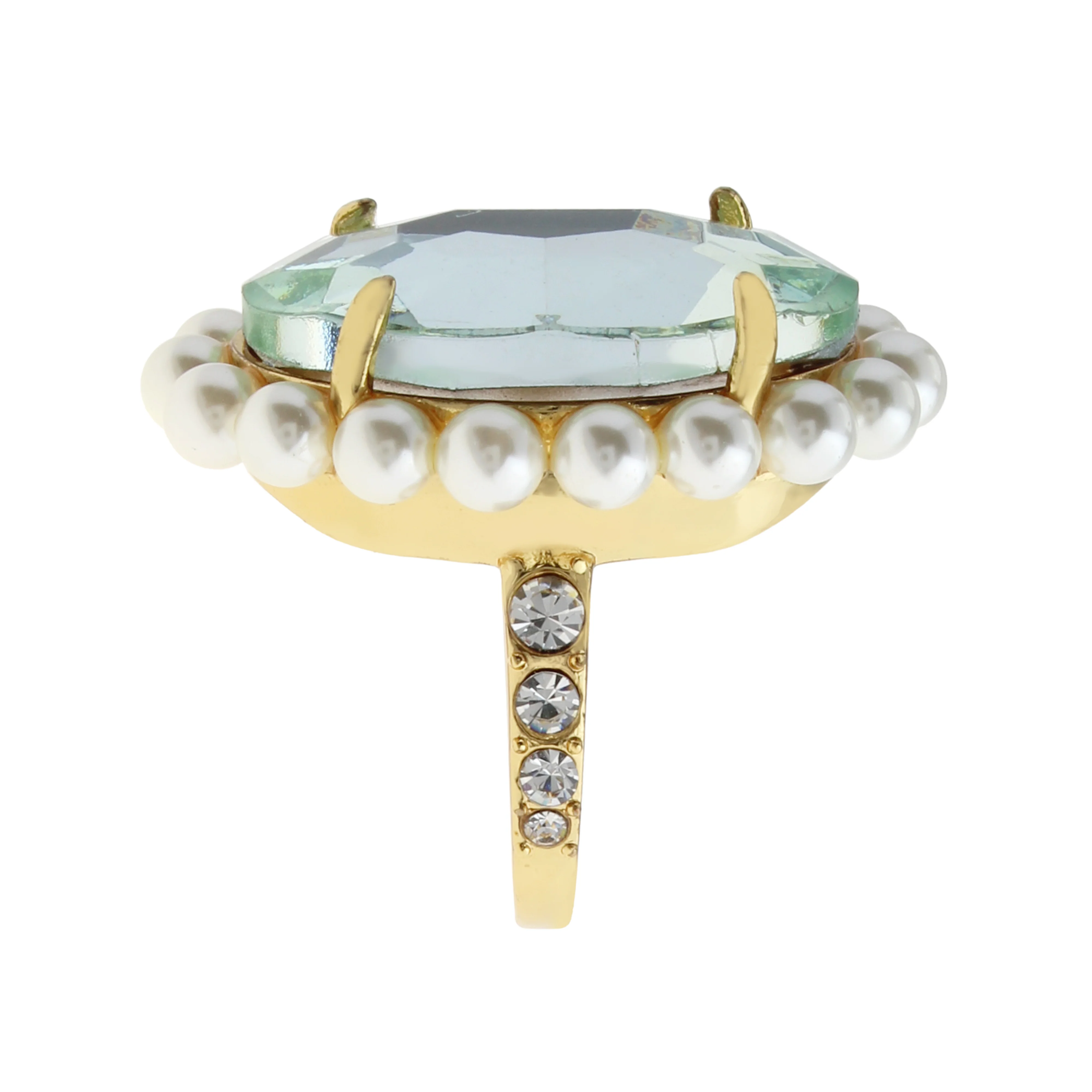 Kurt Geiger Pearl Oval Stone Cocktail Ring - Size 8 - Image 3