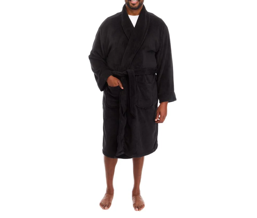 IZOD Mens Solid Comfort Robe