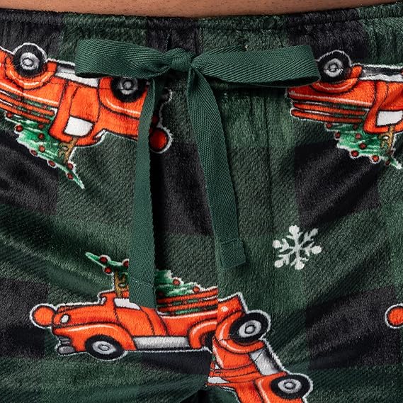 IZOD Mens Holiday Print Fleece Sleep Pants - Image 4