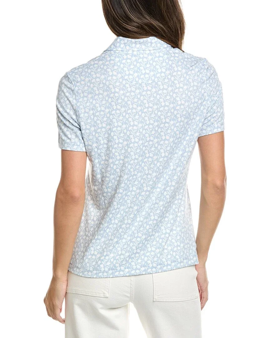 Brooks Brothers Womens Printed Jersey Short Sleeve Polo Shirt - Image 2