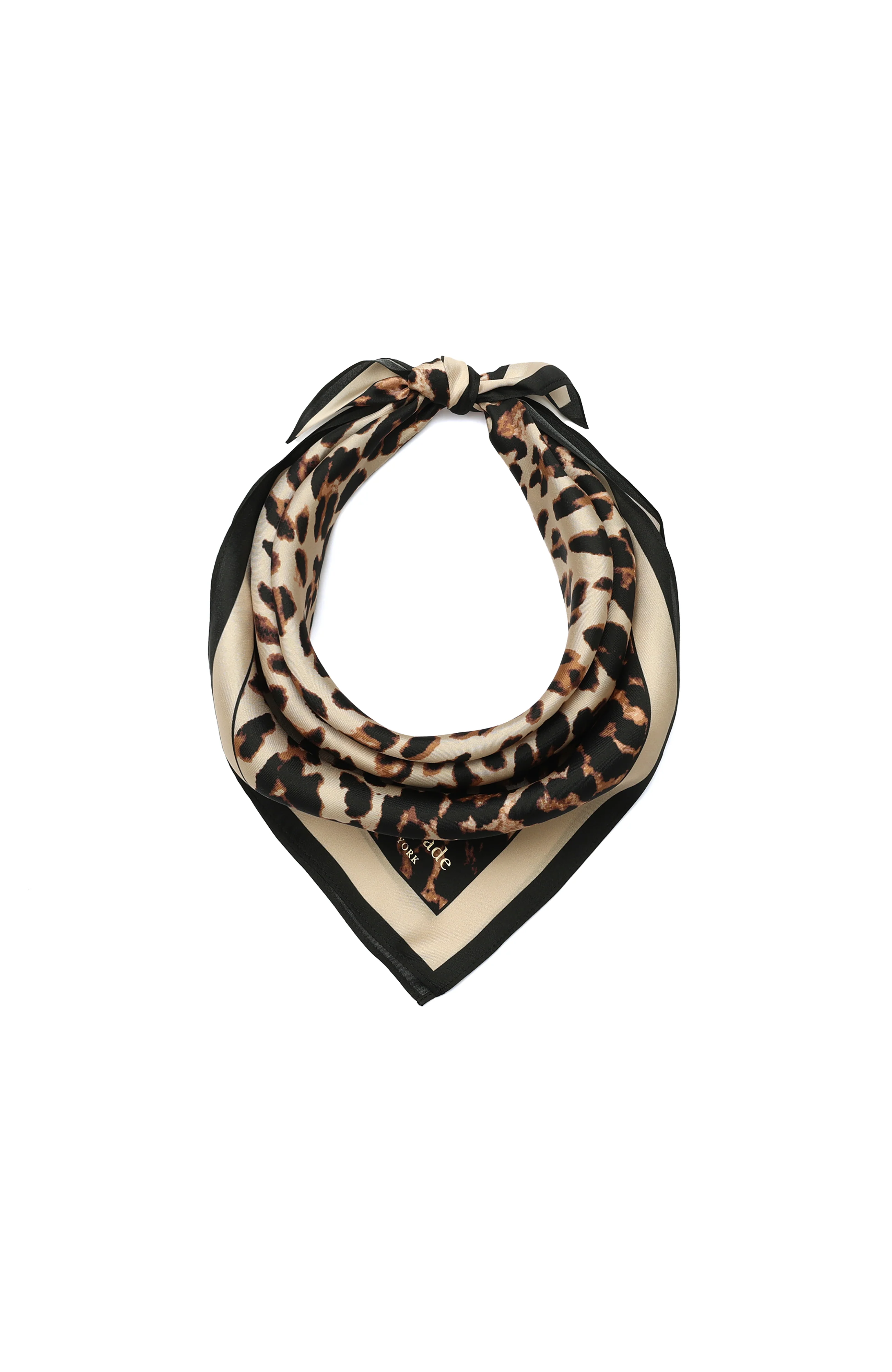 Kate Spade Downtown Leopard Silk Bandana Scarf