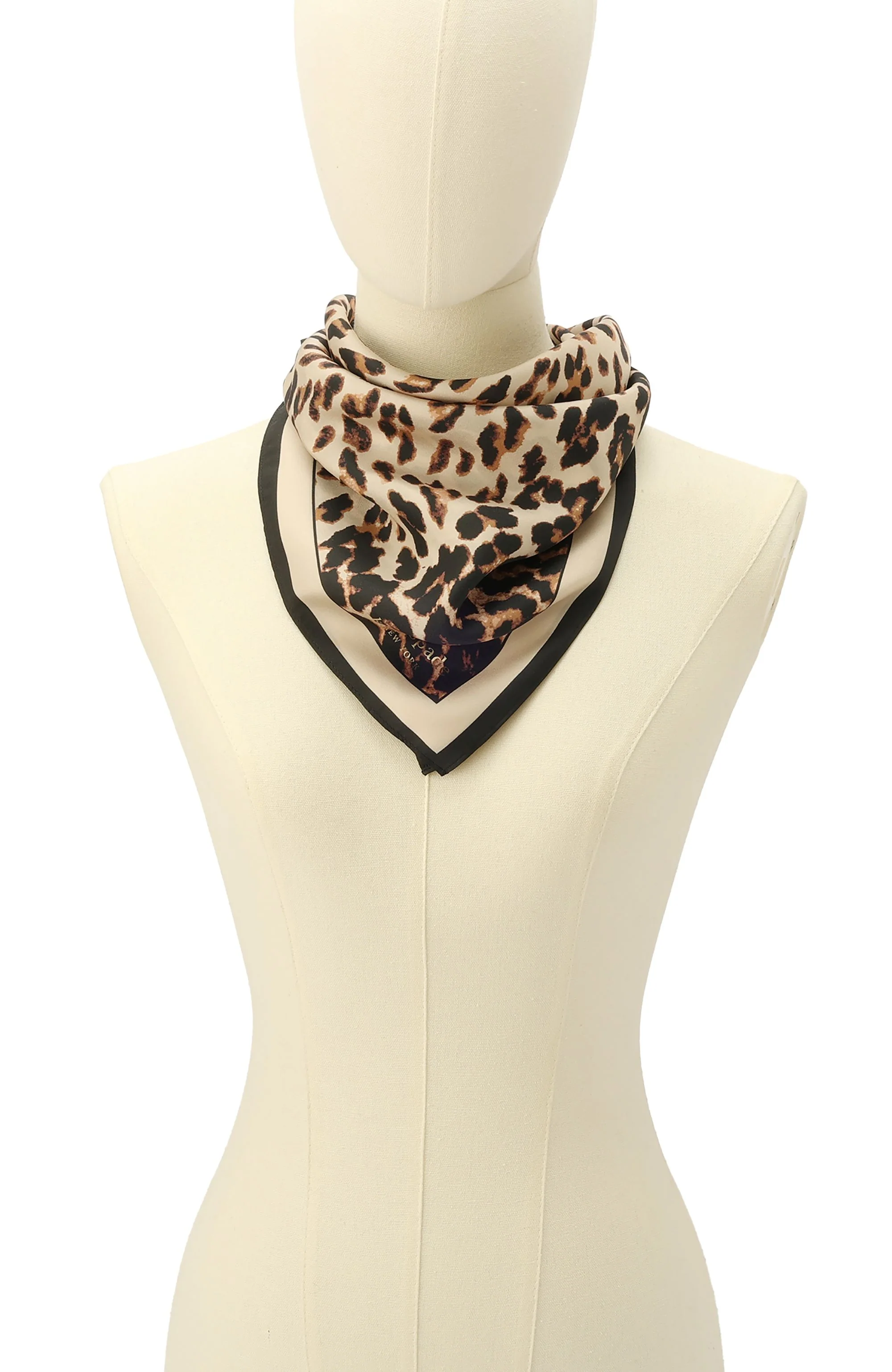 Kate Spade Downtown Leopard Silk Bandana Scarf - Image 5