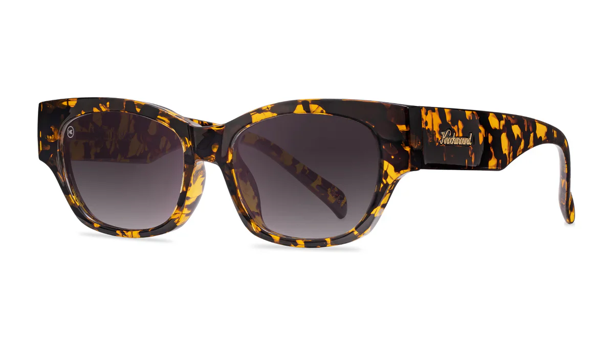 Knockaround Le Grand Amour Junipers Amber Tortoise Frame - Smoke Gradient Lens - Polarized Sunglasses - Image 3