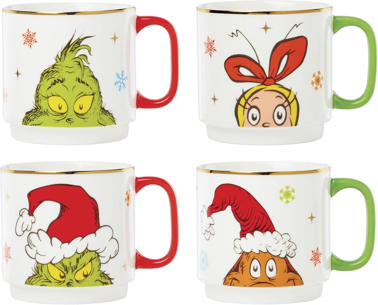 Lenox Merry Grinchmas Stackable Mugs - Set of 4