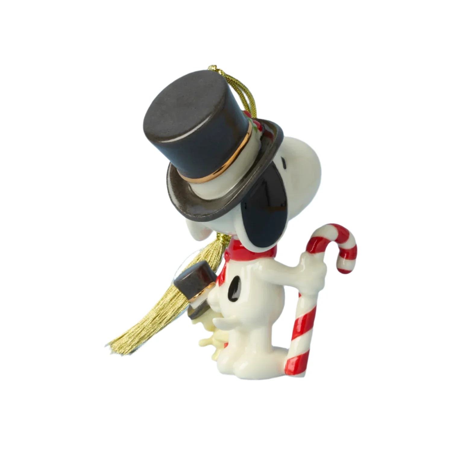 Lenox Snoopy & Woodstock with Candy Cane Ornament - Image 2