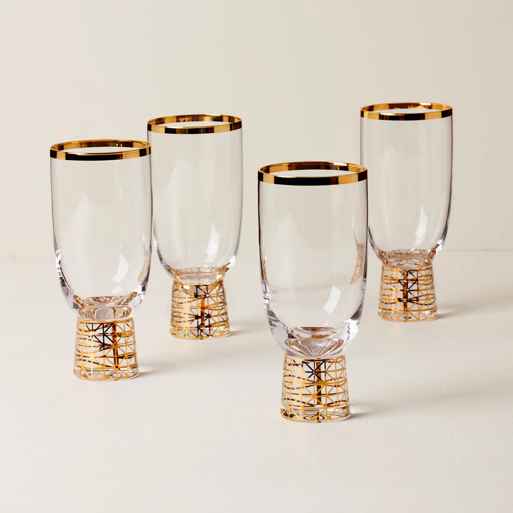 Lenox Tuscany Classics Gold Frost All-Purpose Glasses - Set of 4