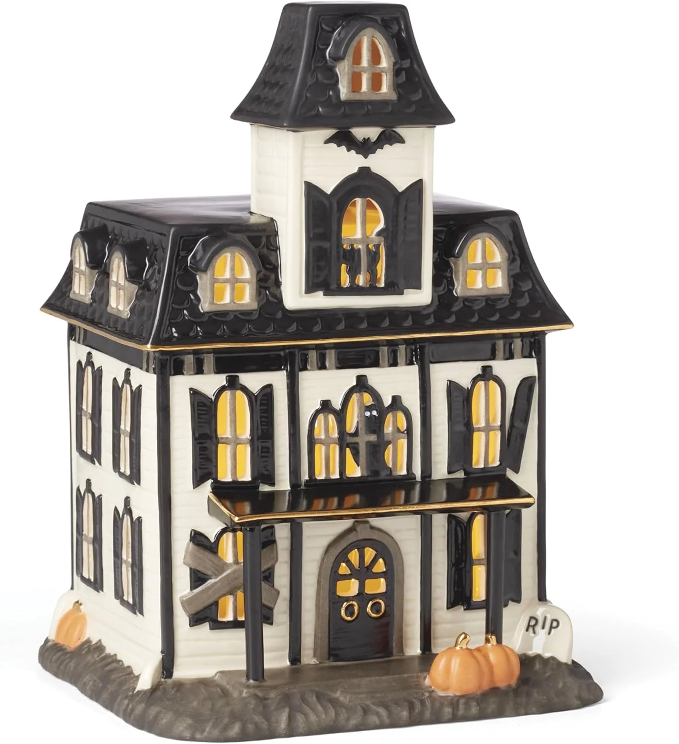 Lenox Vintage Halloween Light-Up House Figurine - Image 3