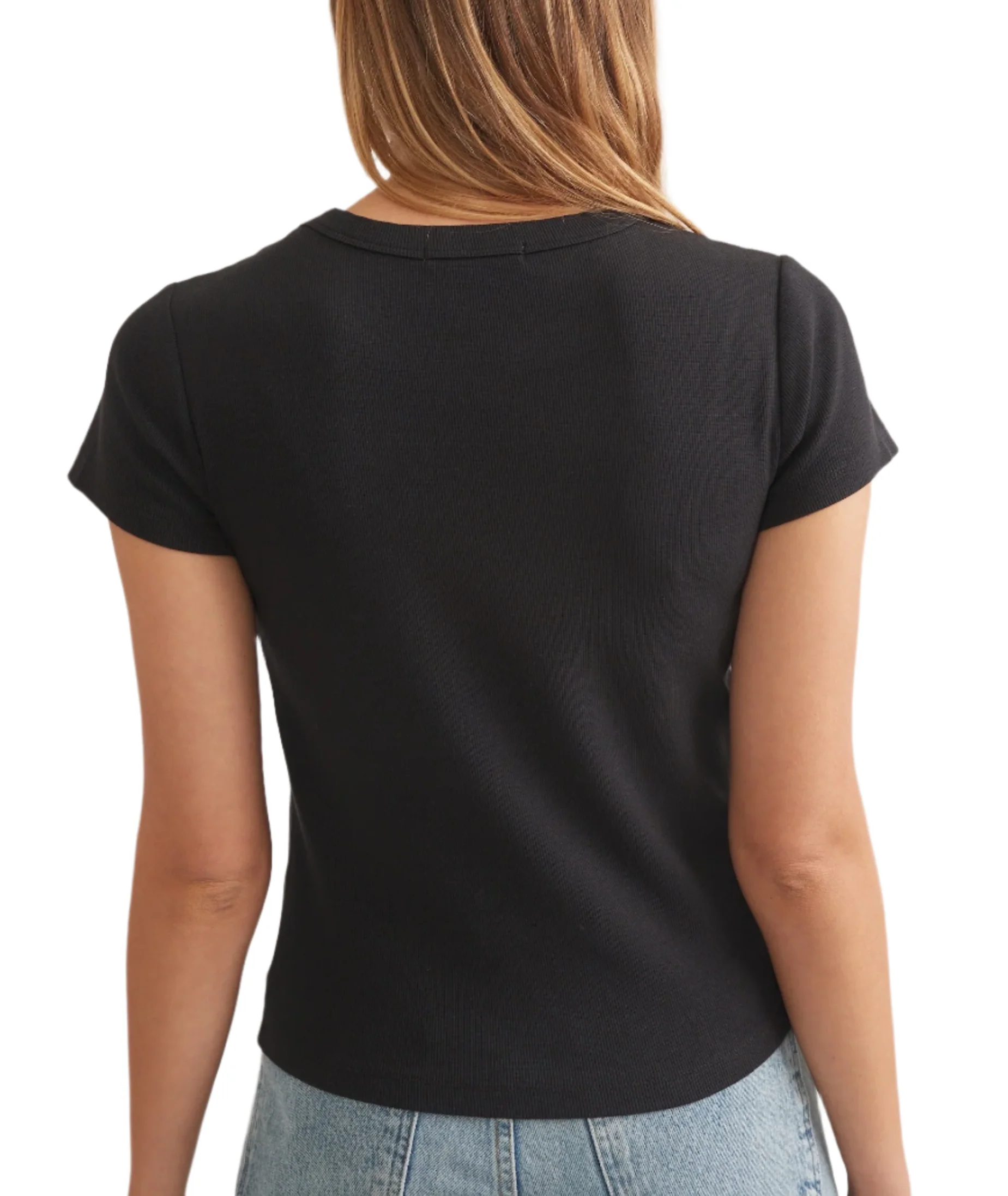Marine Layer Womens Lexi Rib Sun-In Crew Short Sleeve T-Shirt - Image 2