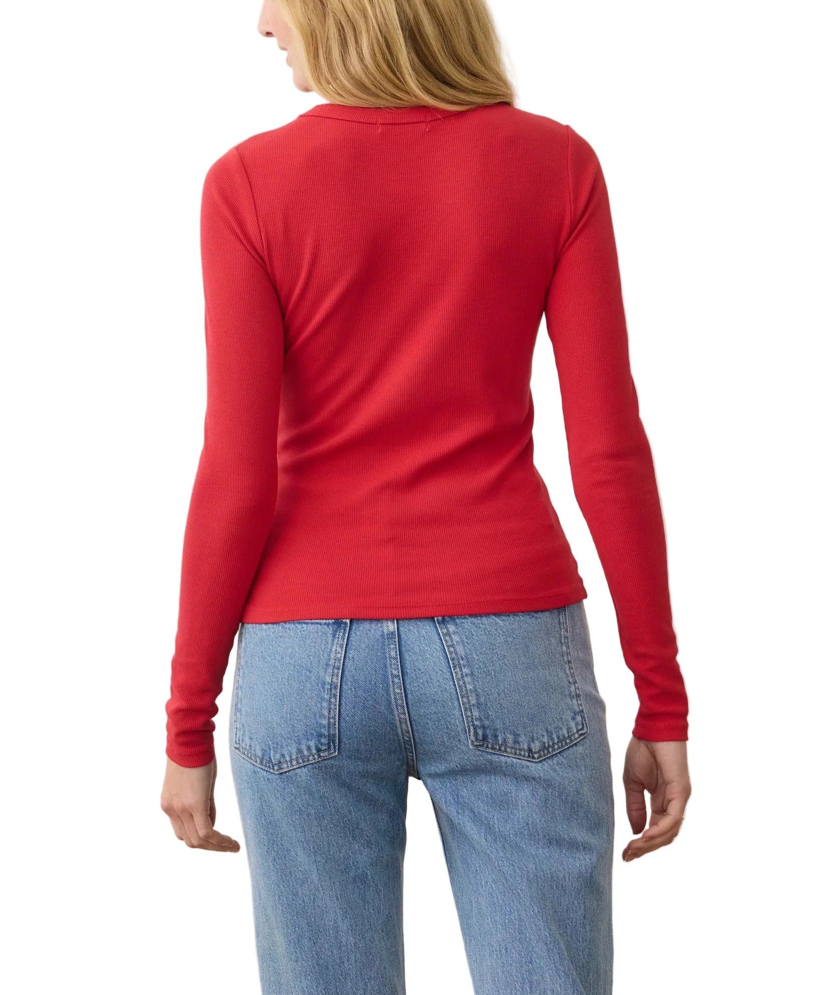 Marine Layer Womens Lexi Rib Sun-In Crew Long Sleeve T-Shirt - Image 2