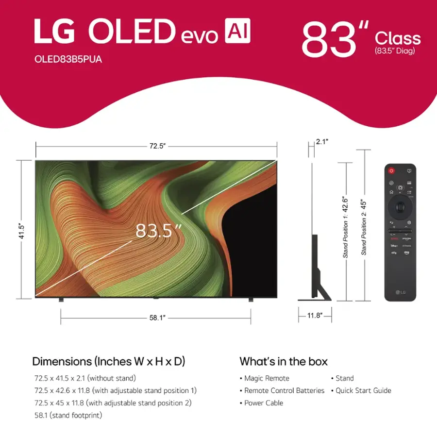 LG 83" Class B5 Series OLED AI 4K UHD Smart webOS TV - Image 4