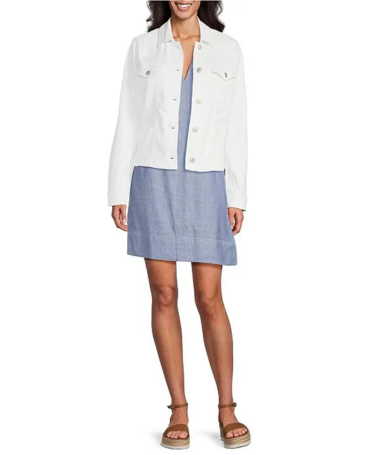 Tommy Bahama Womens Leila Stretch Twill Denim Jacket - Image 3