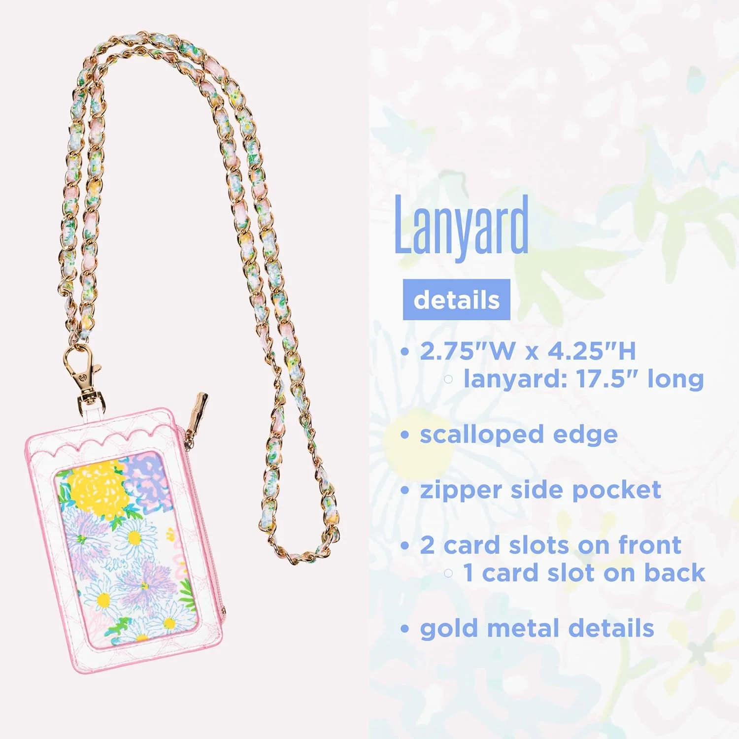 Lilly Pulitzer Zip ID Lanyard - Image 3