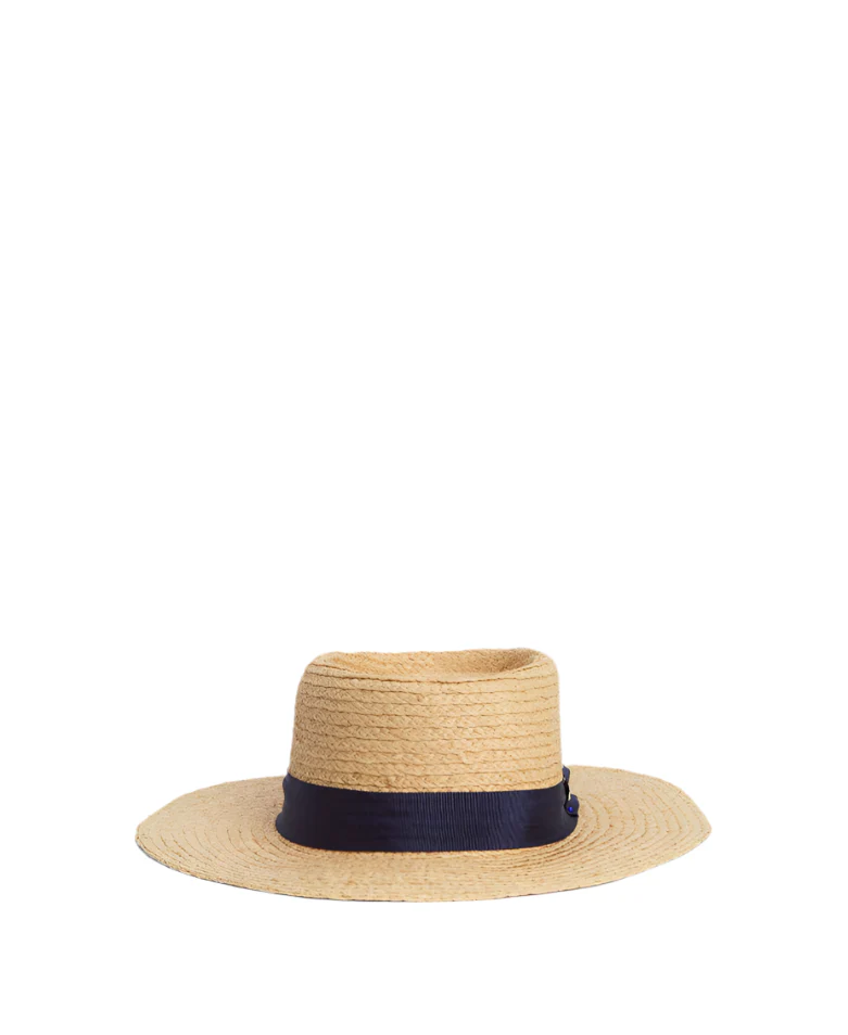 Barbour Womens Lily Straw Boater Hat
