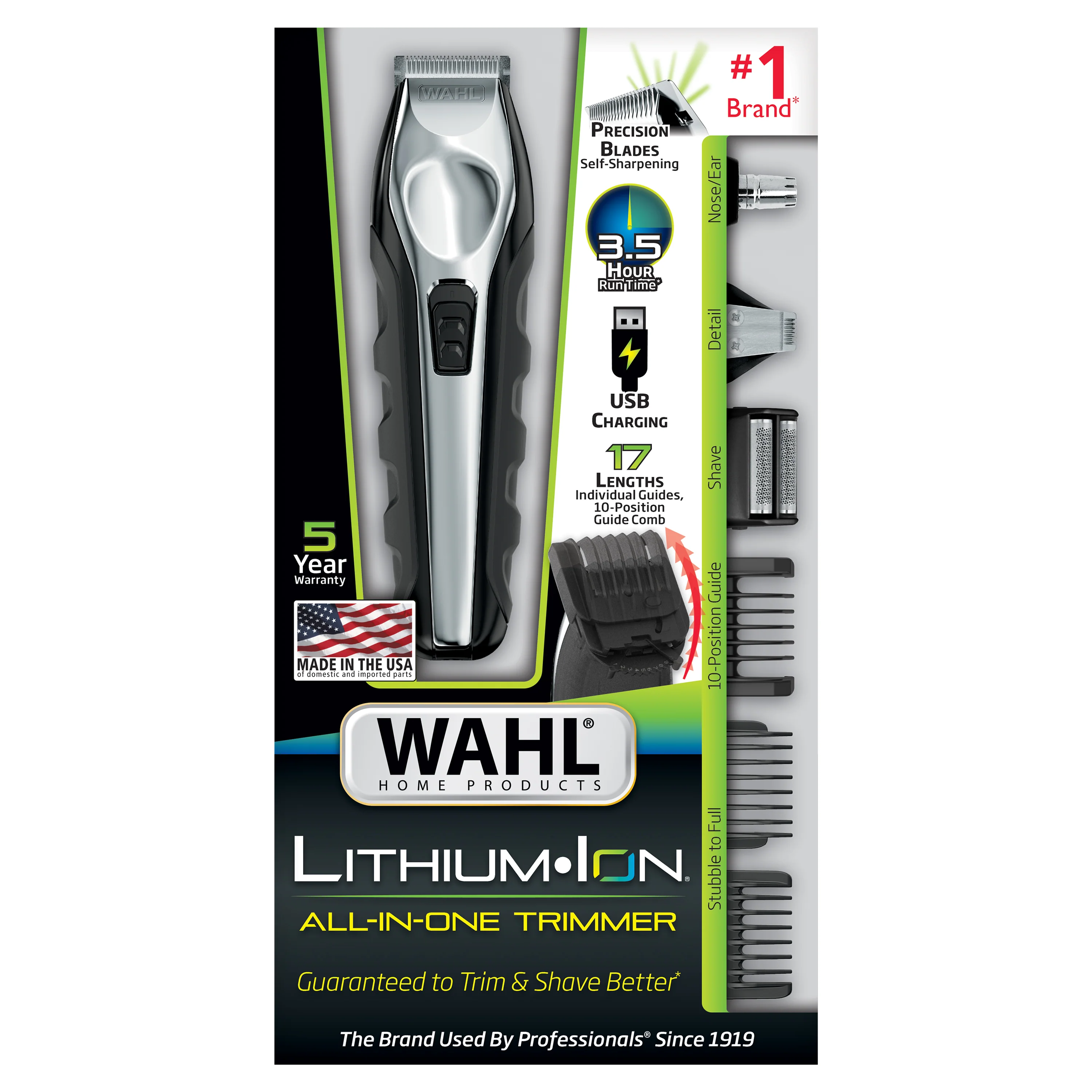 Wahl Lithium Ion Multigroom Cordless Rechargeable Trimmer Combo - Image 3