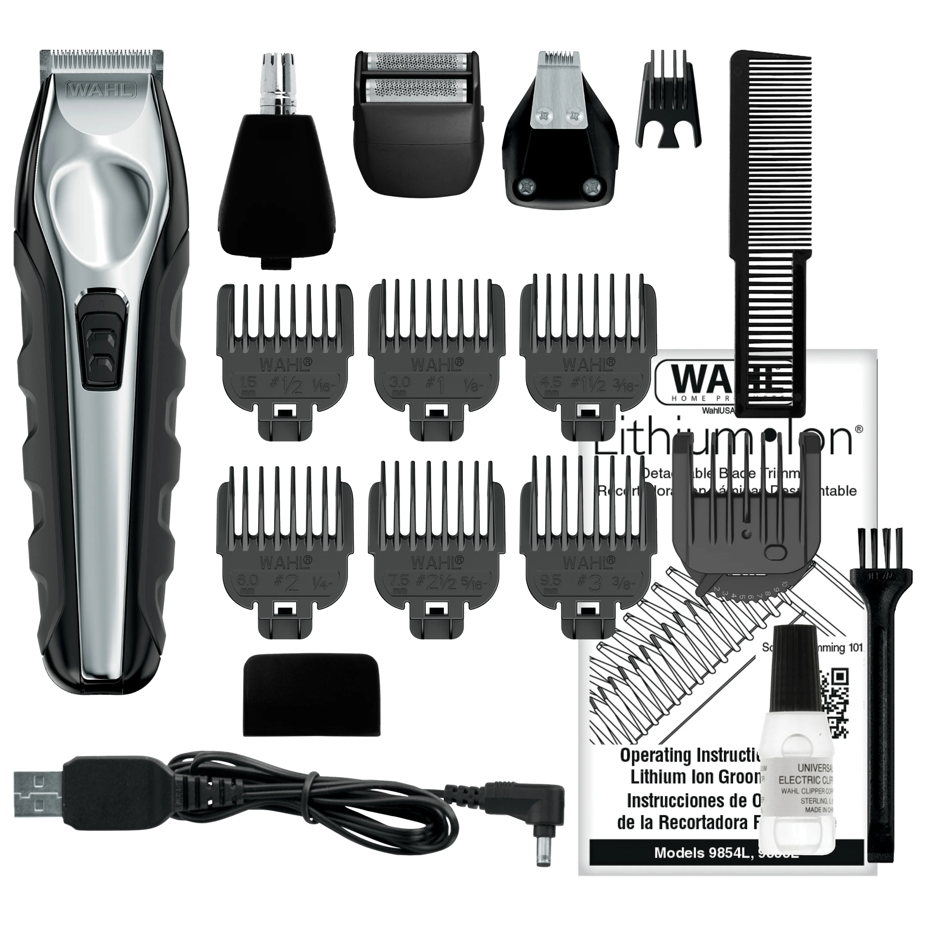 Wahl Lithium Ion Multigroom Cordless Rechargeable Trimmer Combo - Image 6