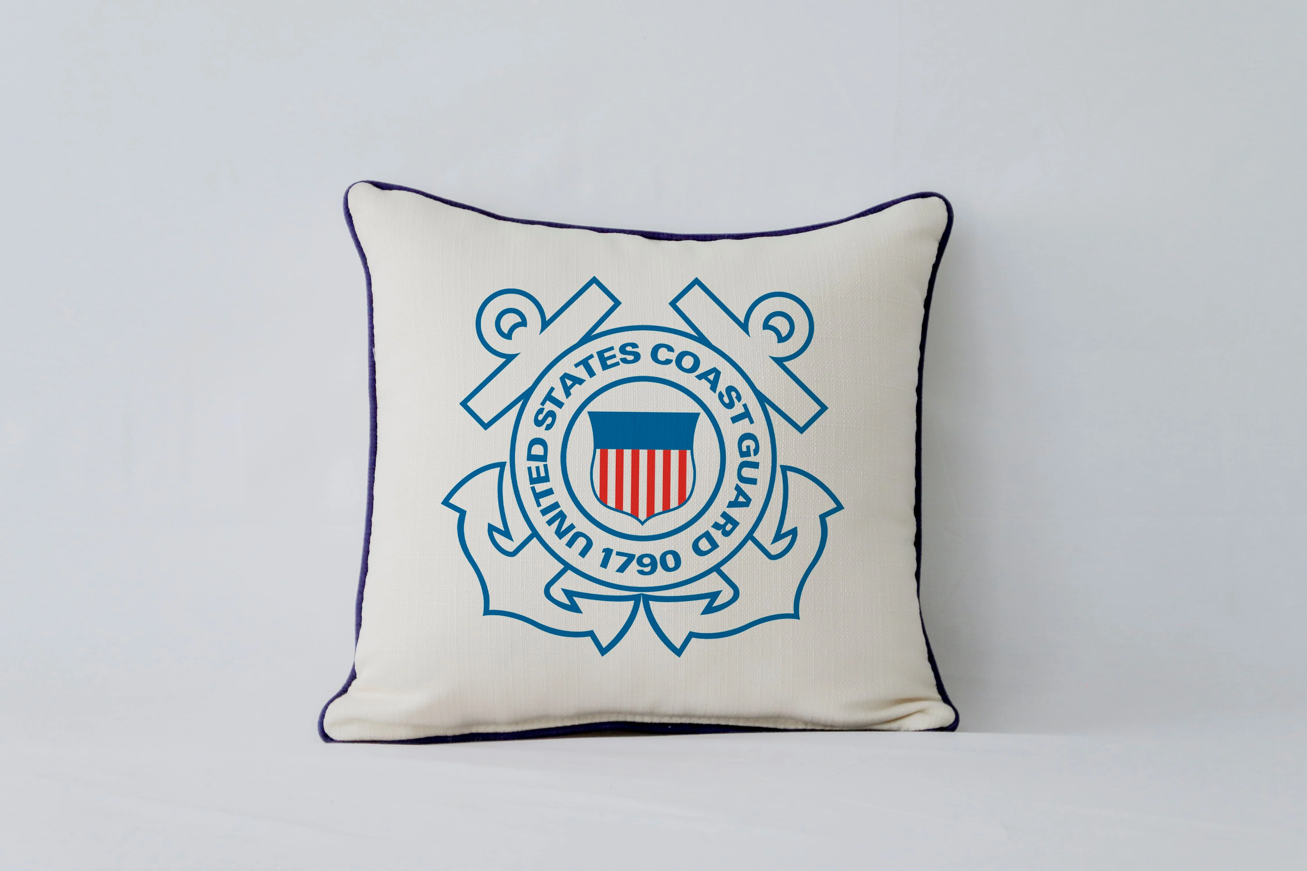 Little Birdie Coast Guard Emblem Pillow