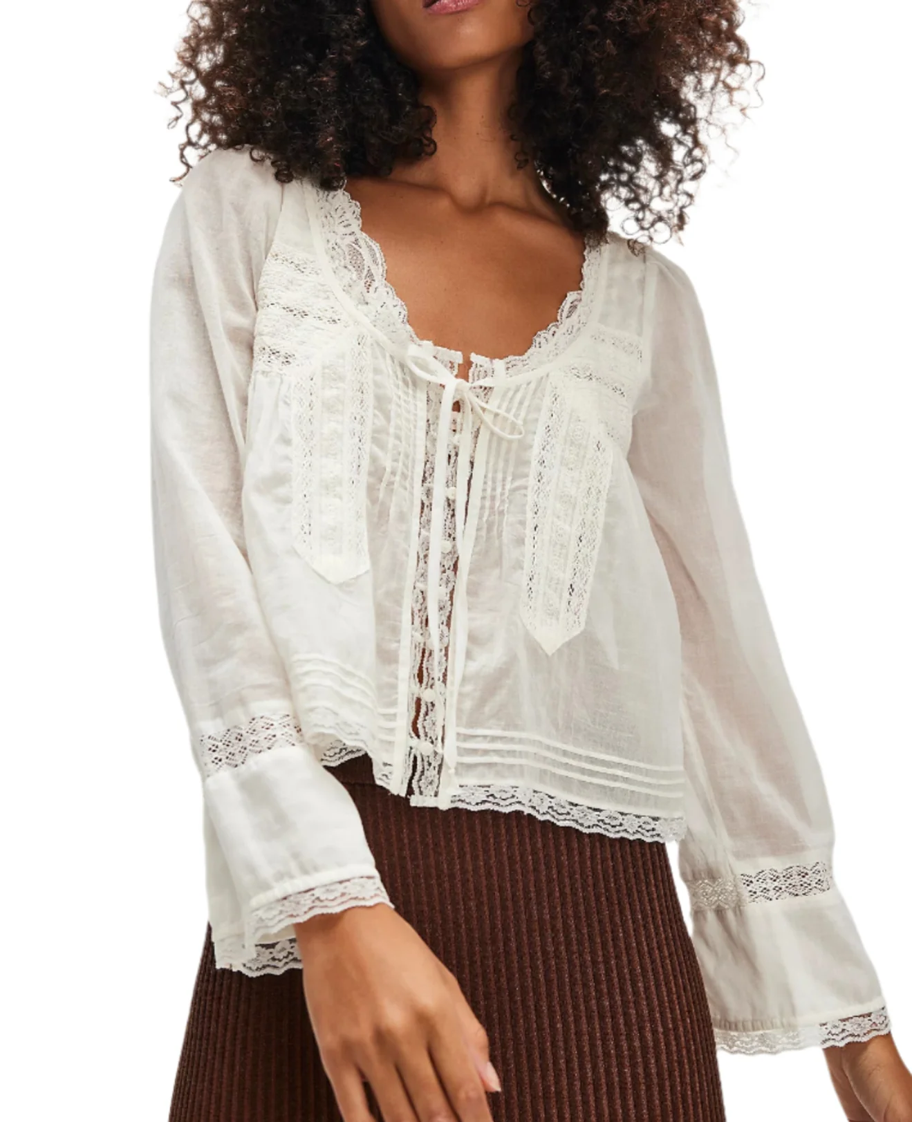 Free People Womens Forevermore Long Sleeve Top
