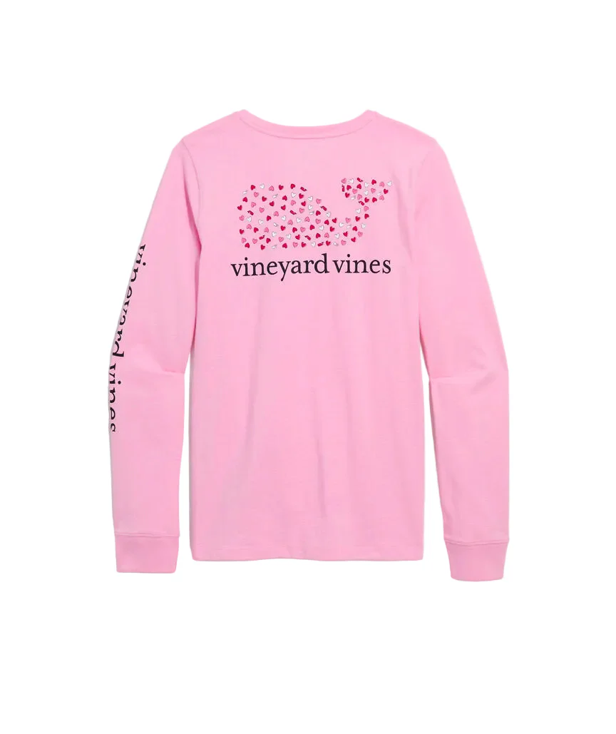 Vineyard Vines Womens Hearts and Whales Icon Long Sleeve Pocket T-Shirt - Image 2