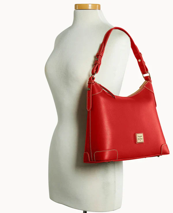Dooney & Bourke Lucca Leather Hobo Handbag - Image 4