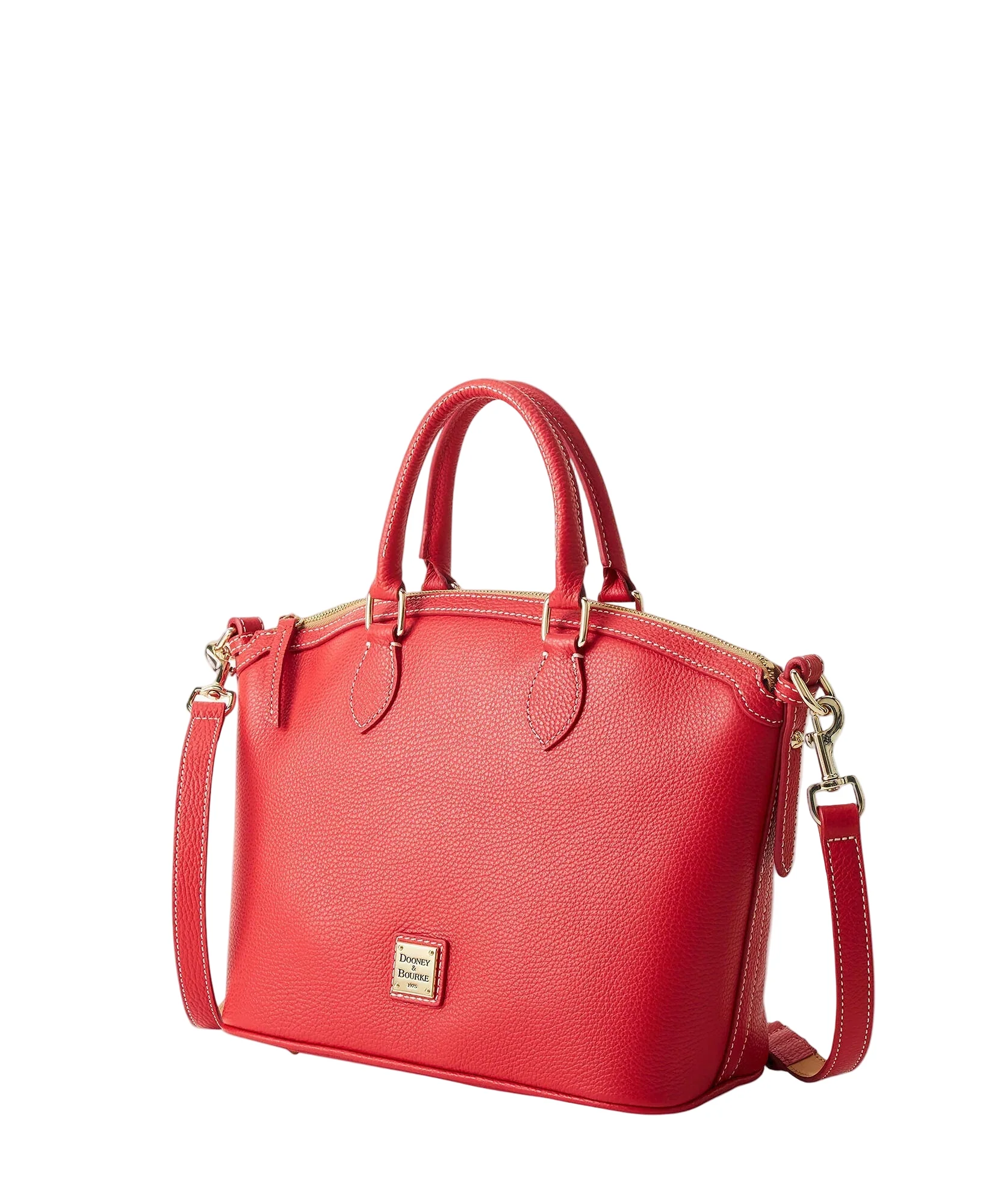 Dooney & Bourke Lucca Leather Domed Satchel Handbag - Image 2