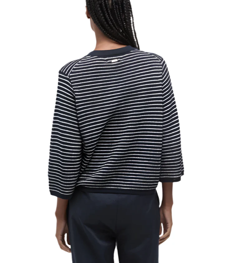 Barbour Womens Macy Striped Crew Neck Jumper Sweater - Image 3