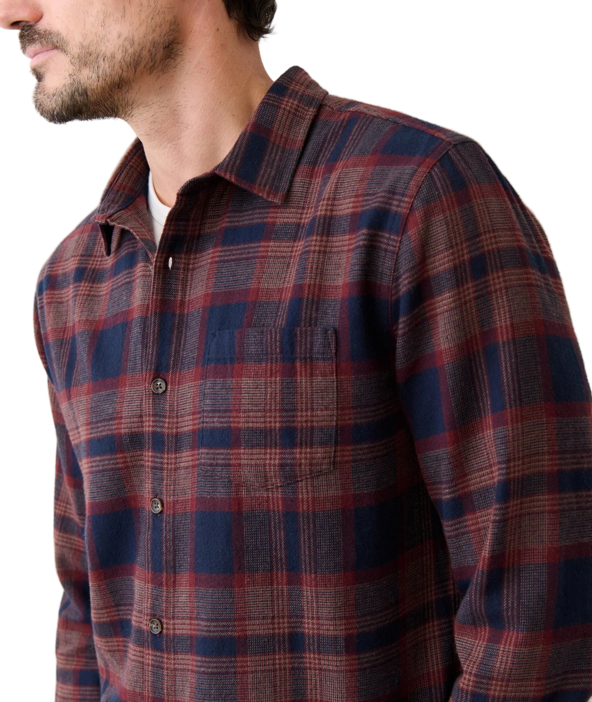 Marine Layer Mens Tahoe Flannel Long Sleeve Shirt - Image 4