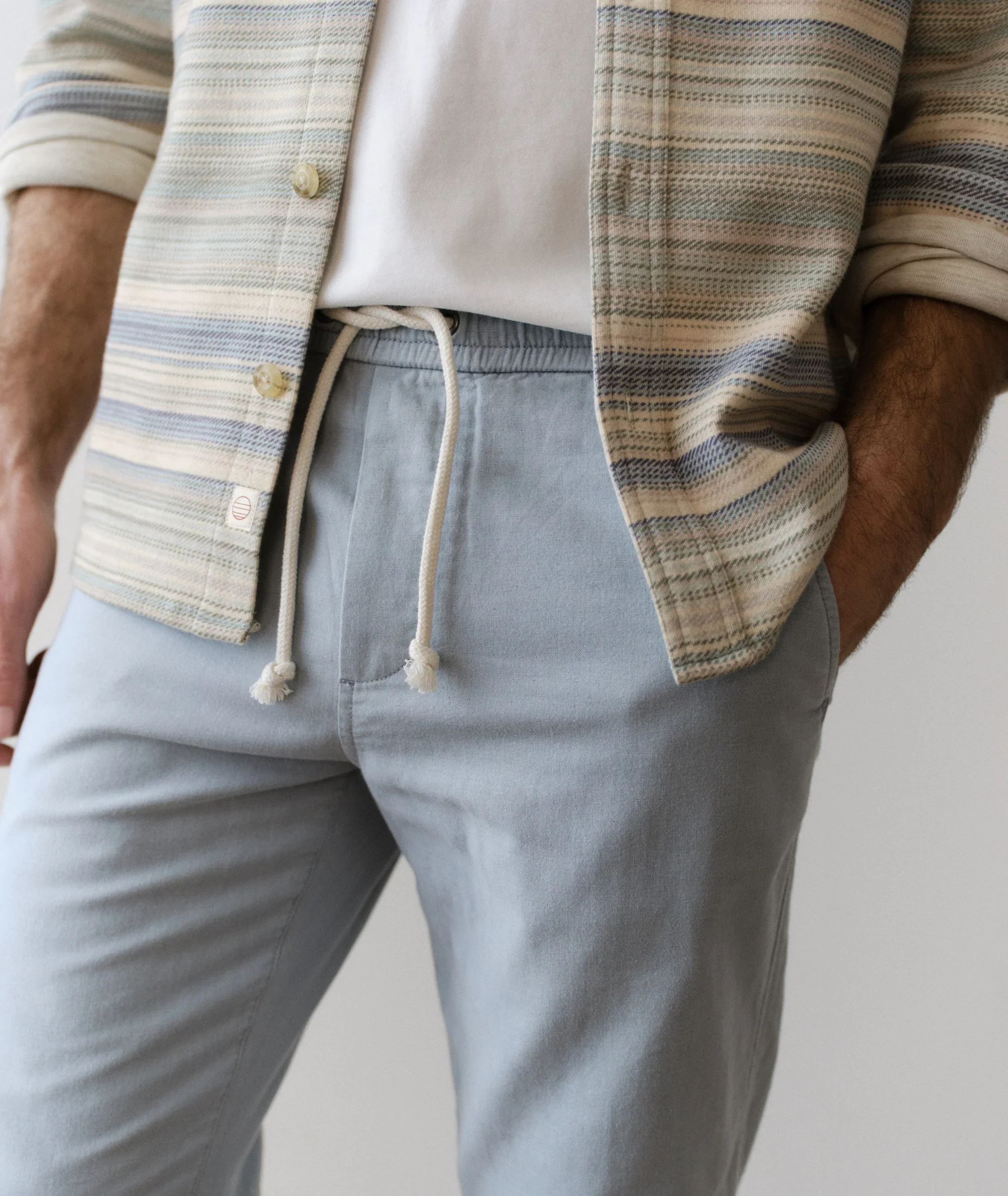 Marine Layer Mens Saturday Slim Straight Stretch Beach Pants - Image 4