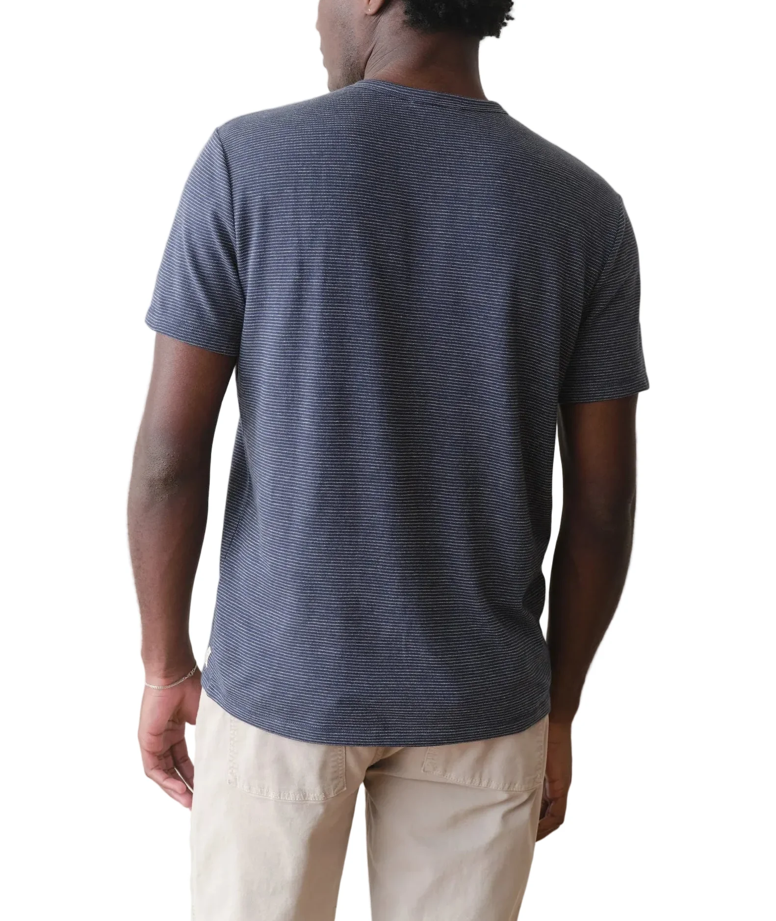 Marine Layer Mens Signature Jacquard Crew Short Sleeve T-Shirt - Image 3